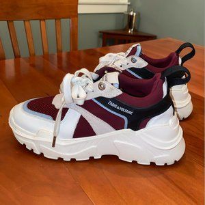 Zadig & Voltaire Future Sneakers Red Blue Black White Size 38